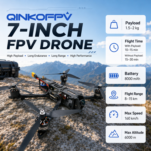 Wholesale 7 Inch FPV Drones with 30-Min Long Endurance \| 15KM Flight Range Professional B2B UAV Quadcopter Accessories