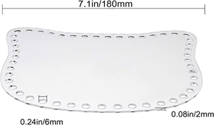 Base de Acrílico Transparente para Tejer Bolsas, <span class=keywords><strong>Cuadrada</strong></span>/Forma de Gato, 180x180mm, Base para Cestas de Ganchillo, Varios Tamaños - Product Image 5
