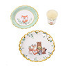 Ensemble de vaisselle de fête d'anniversaire pour enfants heureux assiette en papier moderne tasse assiette Pack remise pour noël pâques saint valentin