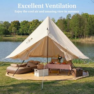 Carpa de campaña hexagonal ShinHye Bell Yurt Tent 420D de tela Oxford para 3 personas, impermeable, con salida para estufa. - Product Image 3
