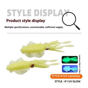 Appât souple bionique de calmar lumineux noir UV 6.2g 17L pour la pêche en bateau de mer appât en plastique Barracuda Bimi ciblé pour <span class=keywords><strong>Marlin</strong></span> - Product Image 2