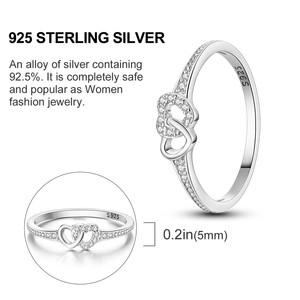 Bague en argent sterling 925, classique, tendance sur TikTok, bijoux au design unique, adaptée aux mariages, aux fiançailles et aux anniversaires - Product Image 3