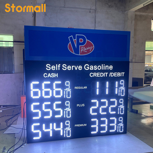 Letrero LED Personalizado para Precios de Gasolina, Pantalla Digital para Gasolinera, <span class=keywords><strong>Control</strong></span> Remoto, IP65 Impermeable, Marco de Aluminio - Product Image 2