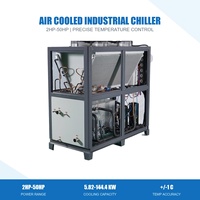 Refroidisseur d'eau industriel à spirale refroidi par air, réservoir en acier inoxydable, réfrigérant R-410A, haute productivité, sécurité, moteur micro-ordinateur