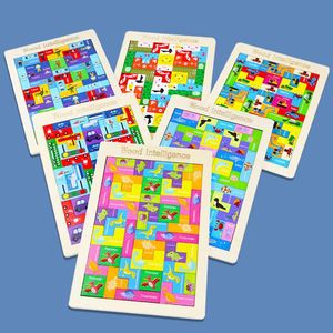 Blocs de construction pour enfants, jouet éducatif interactif parent-enfant, puzzle en bois avec lettres anglaises - Product Image 2