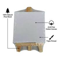 Mini toile avec chevalet pour enfants, ensemble de peinture blanche vierge, support de présentation en bois sur trépied