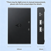 Commutateur de partage USB 2.0 2 entrées 4 sorties, compact, moulage privé, logo OEM, 100 % inspecté, prêt à être expédié, fabriqué en Chine