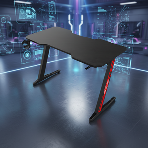Moderne ergonomische <span class=keywords><strong>Computer</strong></span> tische in Z-Form für das Home Office Tragbarer, langlebiger schwarzer Desktop-Büro <span class=keywords><strong>computer</strong></span> tisch mit Getränke halter - Product Image 3