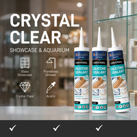 Mastic silicone neutre transparent anti-UV pour fenêtres et portes, étanche et résistant aux intempéries, pour la construction