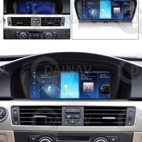 Radio para Auto Android 13 de 12.3 Pulgadas para BMW Serie 5 E60 E61 E63 E64 Serie 3 E90 E91 E92 CCC CIC 2009-2012 Reproductor de Navegación GPS