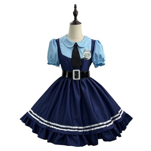Zootopia Judy Hopps Bunny Cosplay Costume Blue Anime Dress Spring 2024 Role Play Outfit Polyester Material - Product Image 3