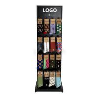 Étagère gondole pliable sur mesure pour chaussettes, présentoir de vêtements pour boutique