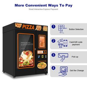 Distributeur automatique de pizza en acier entièrement automatique pour la restauration rapide en libre-service en extérieur, offrant une variété d'options de saveurs - Product Image 6