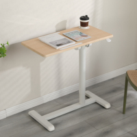 Meubles ADA retournés Table mobile de chevet à 120 degrés Bureau à angle inclinable à gaz avec roulettes cachées et porte-gobelet