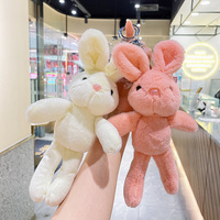 Peluche de lapin de dessin animé en gros, articles pour stands de rue, pendentif ours, jouet chiot, petit cadeau, modèle de peluche A061, rembourrage en coton PP