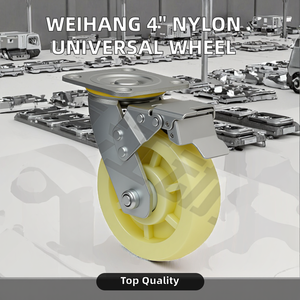Ruedas de Acero Inoxidable de 4 Pulgadas con Rodamiento de Bolas, Doble Freno, Ligeras, para Sillas de Ruedas, Congeladores, Estantes Apilables, Fabricadas en Guangdong - Product Image 2