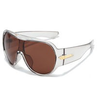 Lunettes de soleil Shield Wrap pour femmes, monture dorée, protection UV400, idéales pour les voyages, les fêtes, la rue et le quotidien