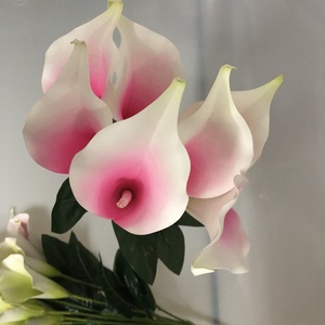 7 rami artificiale Calla Lily Bouquet Real-Touch latex PU Flowers Milky White Calla Lily - Product Image 3