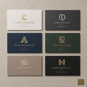 Tarjetas de Visita Personalizadas de Lujo con Grabado en Relieve, Tarjetas de Papel Texturizado Multicolor para Arquitectura, Inmobiliarias, Belleza y Marcas - Product Image 1
