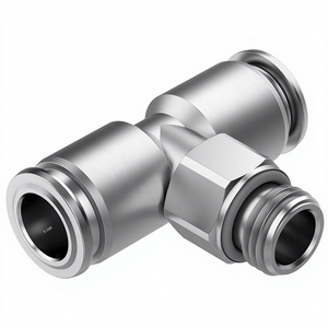Conector de Empuje Original FESTOs NPQR-T-G18-Q6 8085692, Rosca Macho G1/8, Tubo de 6 mm de Diámetro Exterior, Acero Inoxidable, Tipo T - Product Image 1