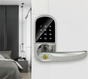 Aidmi แผ่นล็อคประตูอิเล็กทรอนิกส์อิเล็กทรอนิกส์การ์ด MF พร้อมกุญแจล็อคสลักเดี่ยวสำหรับล็อคในบ้านในห้องนอน
