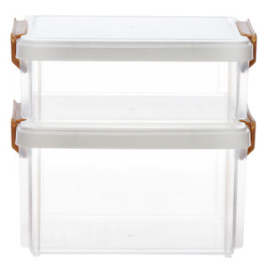 2 tầng ngăn xếp hộp lưu trữ 475 ml + 780 ml với nắp có thể tháo rời khóa chốt trong suốt chốt rõ ràng lưu trữ nhỏ Thùng - Product Image 3