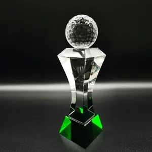 Troféu K9 de cristal de diamante em forma de cristal de torre de vidro preto com novo design