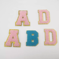 Écusson chenille personnalisé tissu de gros 3m autocollant broderie lettre Alphabet veste de baseball