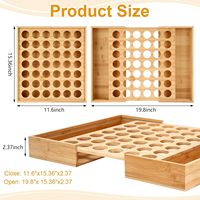 Support extensible en bambou pour dosettes K-Cup, organiseur de tiroir de 42 emplacements pour sachets de café, de thé et capsules d'espresso, pour la maison, le bureau et la cuisine
