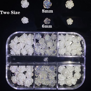 GREENKEM <span class=keywords><strong>2022</strong></span> Kawaii Flores Mixtas <span class=keywords><strong>de</strong></span> Color Blanco Mini Resina 3D Flores Acrílicas Decoración <span class=keywords><strong>de</strong></span> <span class=keywords><strong>Uñas</strong></span> Dijes para <span class=keywords><strong>Uñas</strong></span> - Product Image 3