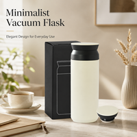 Bouteille d'eau en acier inoxydable à double paroi isolée sous vide, thermos portable pour la maison, le bureau et les activités de plein air, maintient au chaud pendant 6 à 12 heures