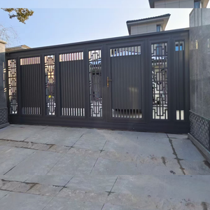 Morden stile di lusso in alluminio cancello elettrico cortile esterno cancello barriera per ingresso scorrevole scherma cancelli a traliccio - Product Image 1