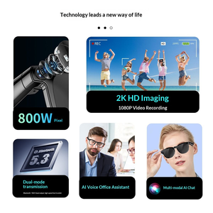 Gafas Inteligentes NEWCY01 de <span class=keywords><strong>Google</strong></span> con IA, Traducción en Tiempo Real, Cámara de 8MP, Resistentes al Agua IP67, Grabación de Llamadas, Video 1080P, 32GB, Ligeras - Product Image 4