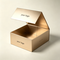Boîte cadeau magnétique dorée, impression personnalisée du logo, boîte cadeau magnétique de luxe écologique, boîtes d'emballage en gros avec EVA