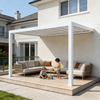Pergola motorisée rétractable étanche en aluminium Tingmeihaoting 2026, idéale pour l'extérieur et le jardin – Vente chaude, directement de l'usine