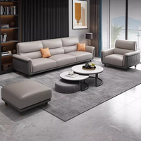 Sofá de Cuero PU Más Vendido, Estructura de Madera Maciza, Cojín Acolchado, Diseño Moderno, Sofá de Oficina para 3 Personas, para Hogar y Sala de Estar
