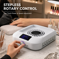 Aspirateur à poussière pour ongles rechargeable 6600mAh, turbine sans balais, filtre triple cœur, bouton de réglage progressif, écran LED, salon