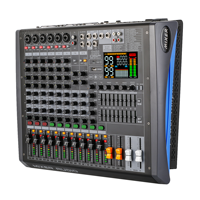 HLG10P Console de mixage professionnelle 10 canaux avec double égaliseur 9 bandes et OTG pour scène, studio, événements en direct, système de sonorisation