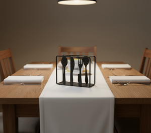 Portatovaglioli in acciaio inossidabile, design cavo, decorazione durevole per la tavola della cucina, 11x4,5 cm - Product Image 2