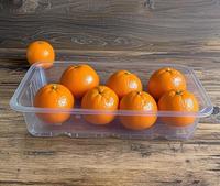 Boîtes d'emballage à rabat transparentes en plastique jetables de 200oz pour fruits, plats à emporter