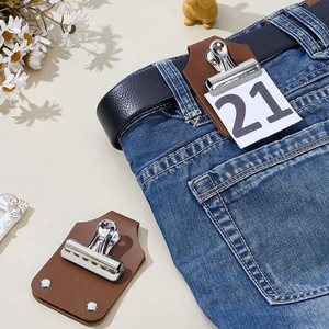 Porta Números para Competición Ecuestre Transfronteriza, Porta Números para Maratón de Cuero PU, Etiqueta de Producto para Tienda Online - Product Image 3
