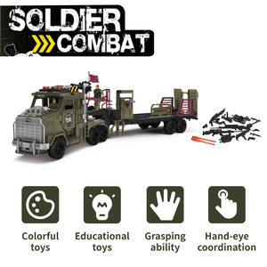 Lucky Toys Army Toys Solder Combat Car and Figure Set Plastic for <span class=keywords><strong>Role</strong></span> Play Military Truck Equipment - Product Image 3