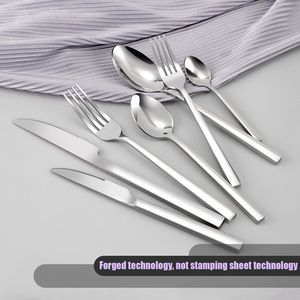 Manufacturer Wholesale Metal Stainless Steel Dinnerware Cutlery <b>Set</b> Silver Flatware - Product Image 6