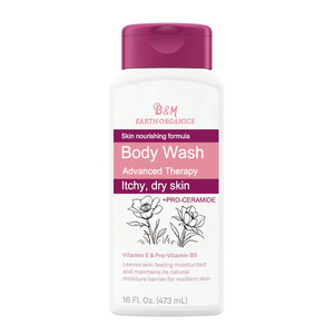 Gel douche nettoyant pour le corps non parfumé nettoyant nourrissant à la vitamine E nettoie en douceur les peaux sèches qui démangent sans parfum Hypoallergénique - Product Image 1