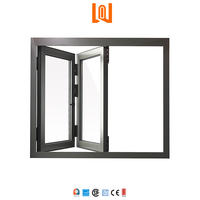 Tendances chaudes cour fenêtres en verre pliantes en aluminium anti-ouragan balcon horizontal fenêtre pliante