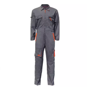 Vente en gros de vestes et pantalons de mécanicien en <span class=keywords><strong>coton</strong></span> pour hommes, deux pièces, uniformes de travail avec logo - Product Image 4