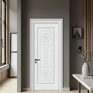 Gujia PVC <span class=keywords><strong>MDF</strong></span> cửa Khắc nội thất cửa ra vào cho phòng ngủ với khung đơn giản và Elegent Chất lượng thiết kế Hứa hẹn rắn cửa gỗ - Product Image 2