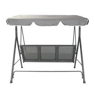 Customizable Modern Metal Outdoor Furniture Balcony Garden <b>Patio</b> <b>Swing</b> Chair Teslin Fabric Canopy Pillows Cushion Accommodates 3 - Product Image 4