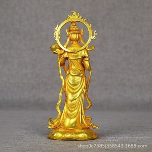 Nghệ sĩ Đồ Cổ Khắc nữ thần Phật Giáo Thiên Đường mạ bạc đồ trang trí kim loại sáng tạo nhà văn phòng nghiên cứu trang trí guanyin - Product Image 3