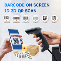Escáner de Código de Barras 2D Inalámbrico y con Cable de la Serie JR-710, Sensor CMOS USB de Alta Velocidad para Puntos de Venta, Almacenes y Control de Inventario